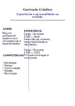 Preview de Currículo Criativo 06